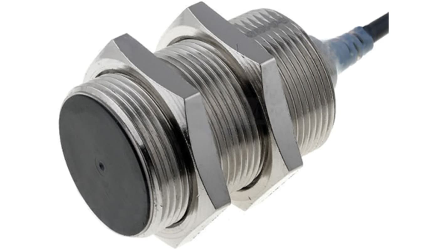 Sensore di prossimità cilindrico NPN Omron E2A-M30KS15-WP-C1 5M, rilevamento 15 mm, IP67, alimentazione 12-24 V c.c.