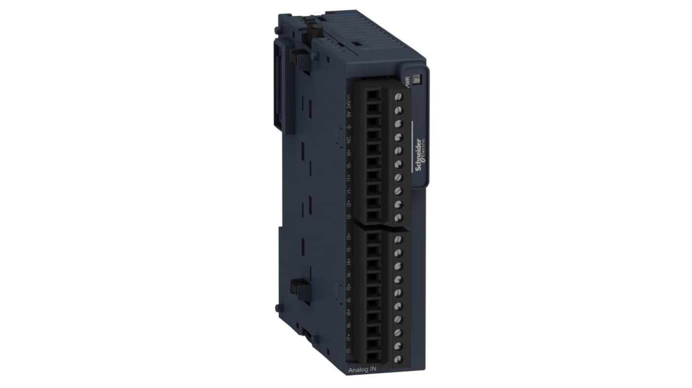 Modulo I/O Schneider Electric TM3TI8T per PLC AFP85, 8 ingressi analogici, dimensioni 90 x 23,6 x 70 mm, compatibile con Modicon M221, M241 e M251.
