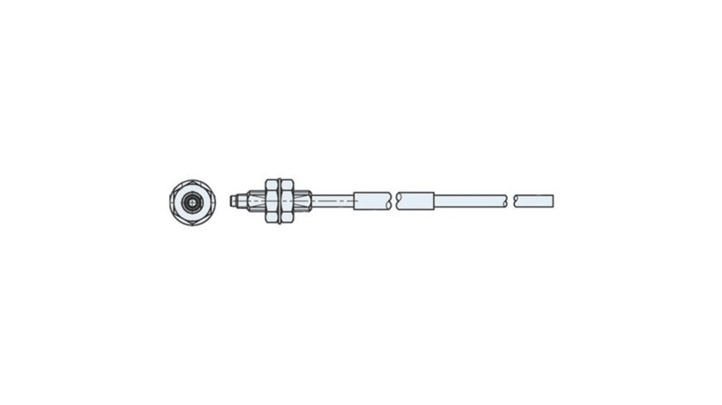 Sensore a fibra ottica Panasonic FT-43, IP67, 2 metri, temperatura -40/+70°C, diametro 8,5 mm, tempo di risposta 25 µs.