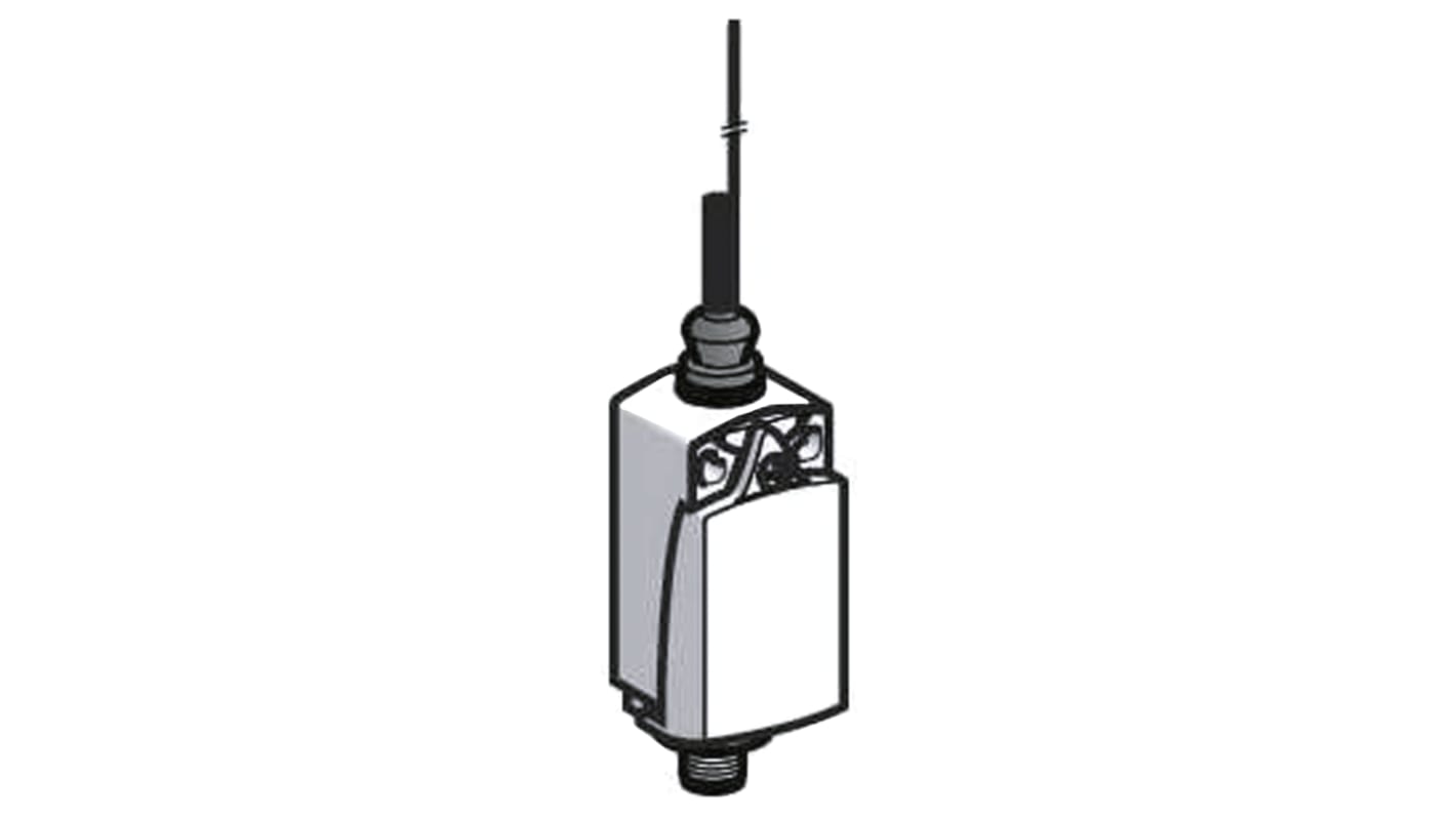 Interruttore di fine corsa Telemecanique XCKP2106M12, configurazione NO/NC, protezione IP66/IP67, dimensioni 65mm x 31mm x 30mm.