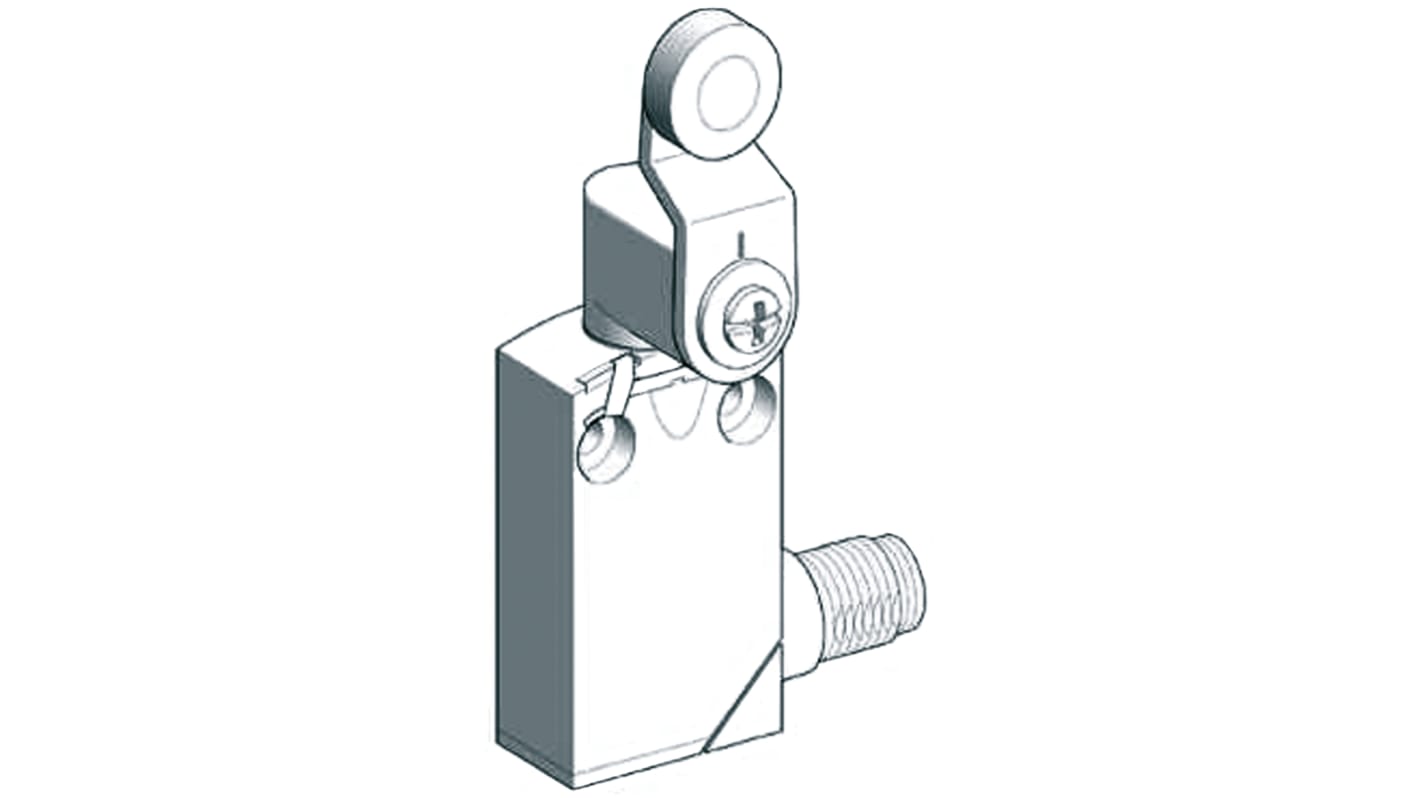 Interruttore di fine corsa Telemecanique Sensors XCMD2116C12, leva a rullo NO/NC, protezione IP66/IP68, dimensioni 50x30x16 mm.