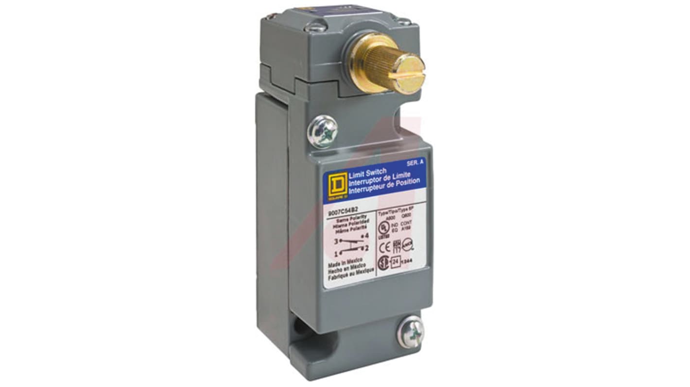 Interruttore di fine corsa Telemecanique Sensors 9007C54B2, configurazione NO/NC, corpo in metallo, IP67, per applicazioni industriali.