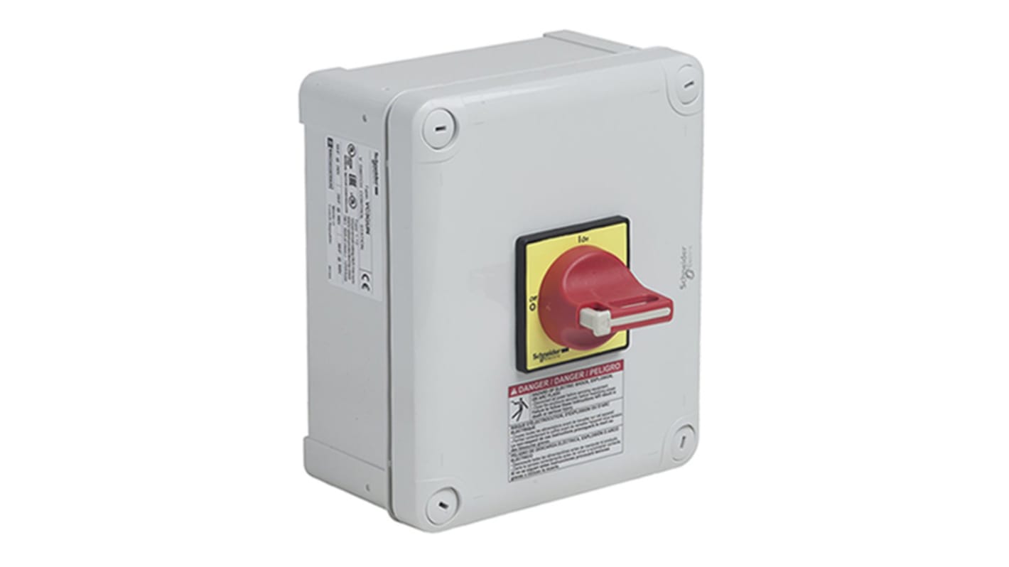 Interruttore di isolamento tripolare Schneider Electric VC3GUN, 45 A, IP65, acciaio inossidabile, dimensioni 193x164x132 mm.