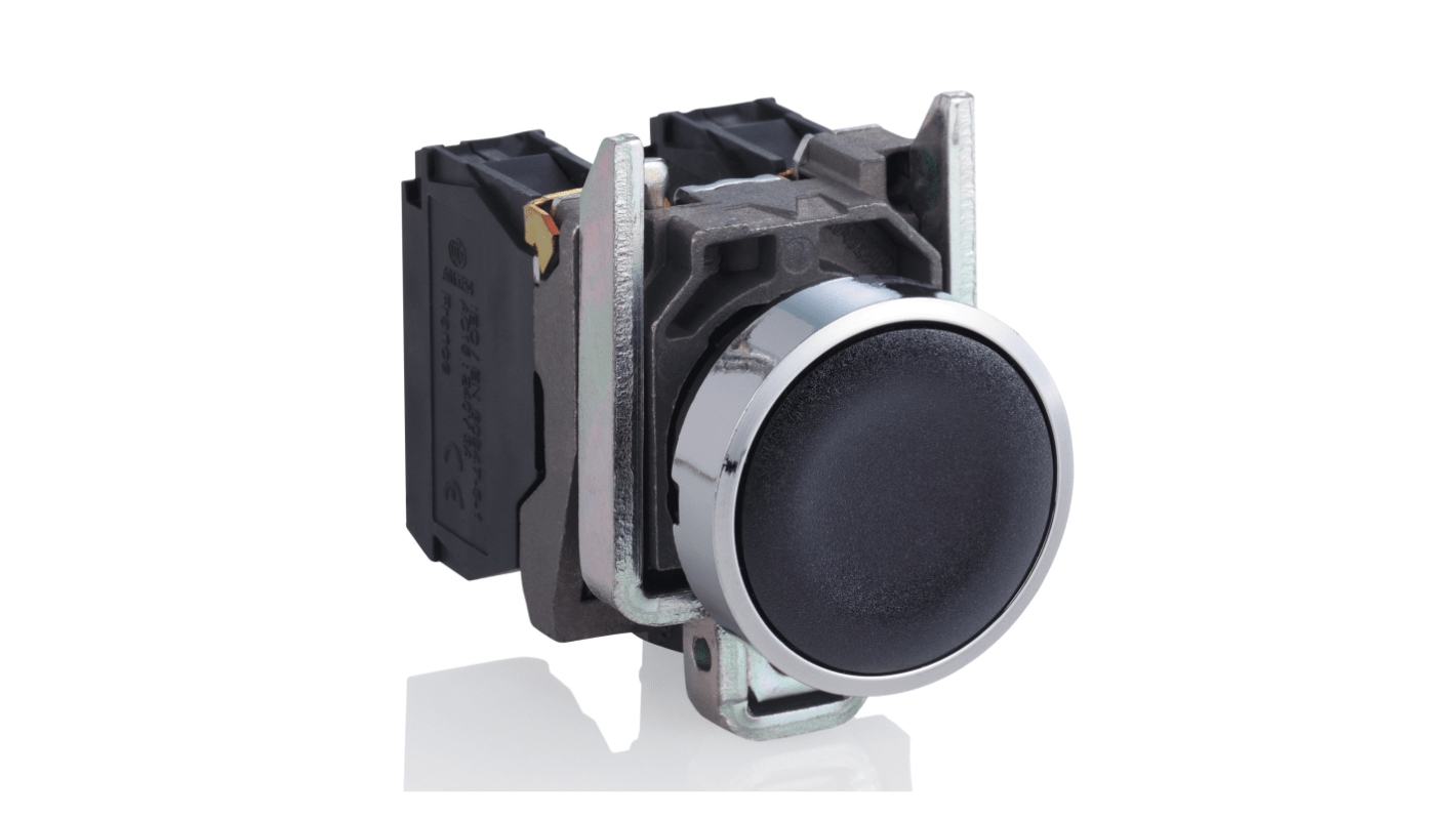 Pulsante SPDT montaggio a pannello Schneider Electric, diametro 22 mm, protezione IP66/IP67/IP69K, temperatura -40 °C a +70 °C.