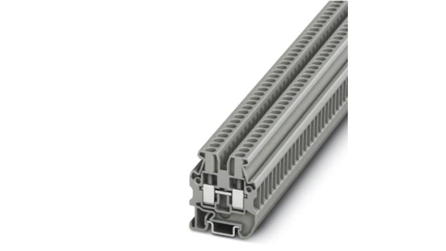 Morsettiera passante miniaturizzata Phoenix Contact 3248030 per conduttori da 0,2-4 mm², 32A su guida DIN. Ideale per apparecchiature industriali.