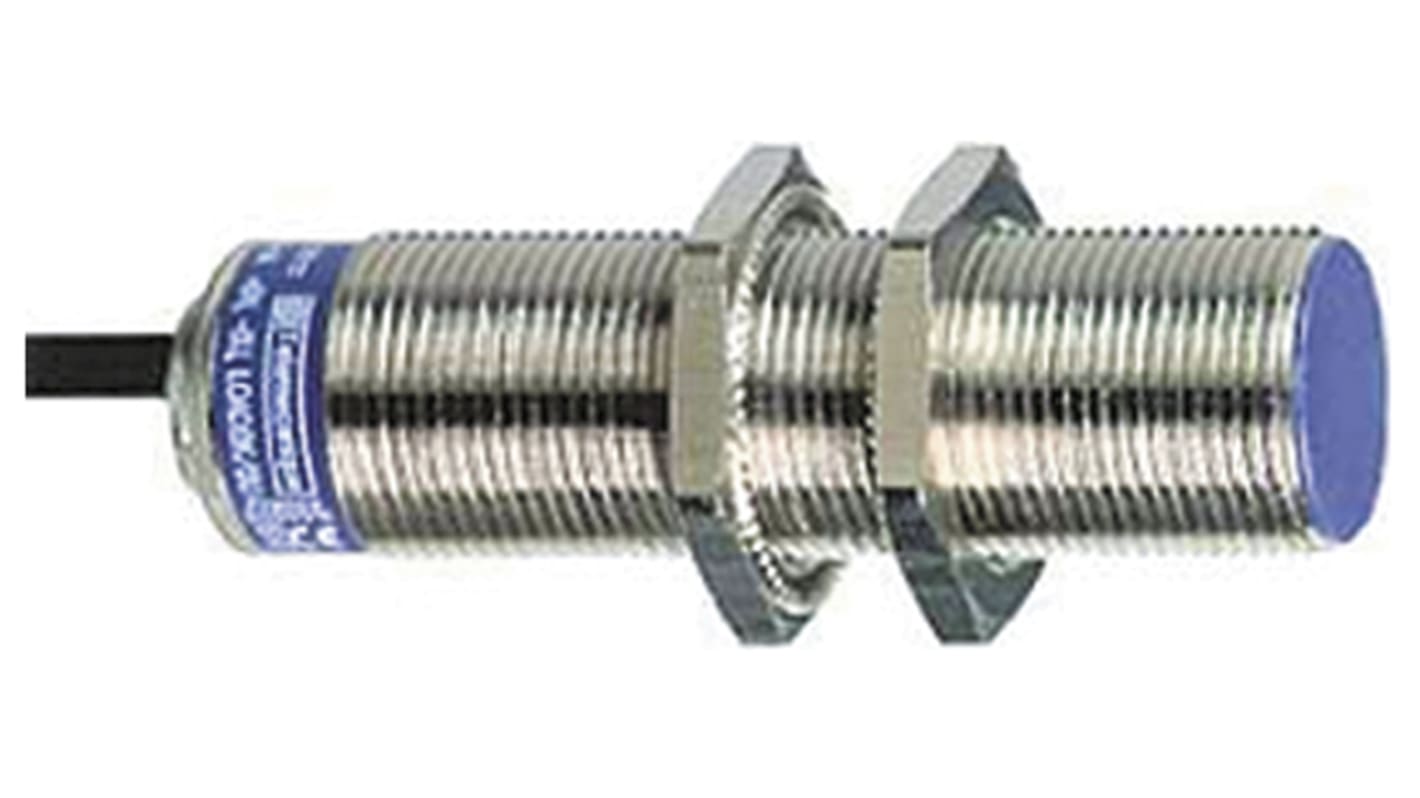 Sensore di prossimità cilindrico NPN Telemecanique Sensors XS618B1NBL2, M18 x 1, rilevamento 8 mm, IP67, alimentazione 12-48 V c.c.