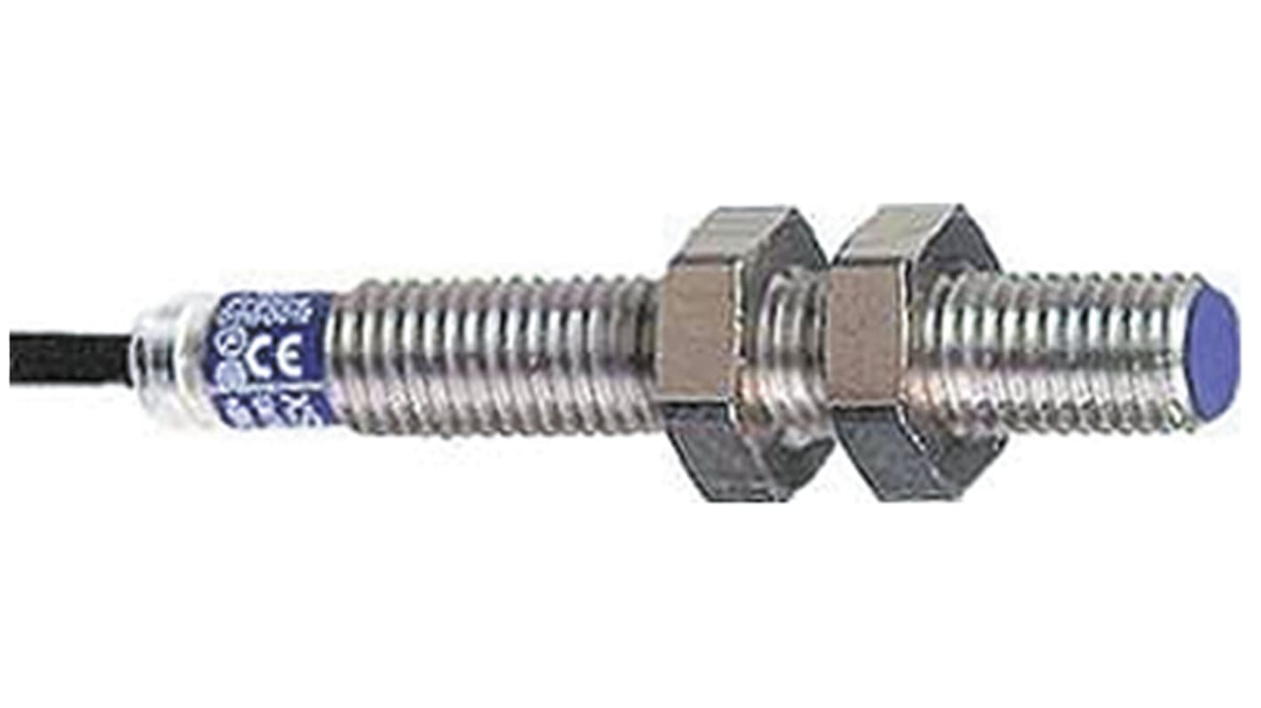 Sensore di prossimità cilindrico NPN Telemecanique Sensors XS608B1NBL2, M8, rilevamento 2,5 mm, IP67, alimentazione 12-48 V c.c.