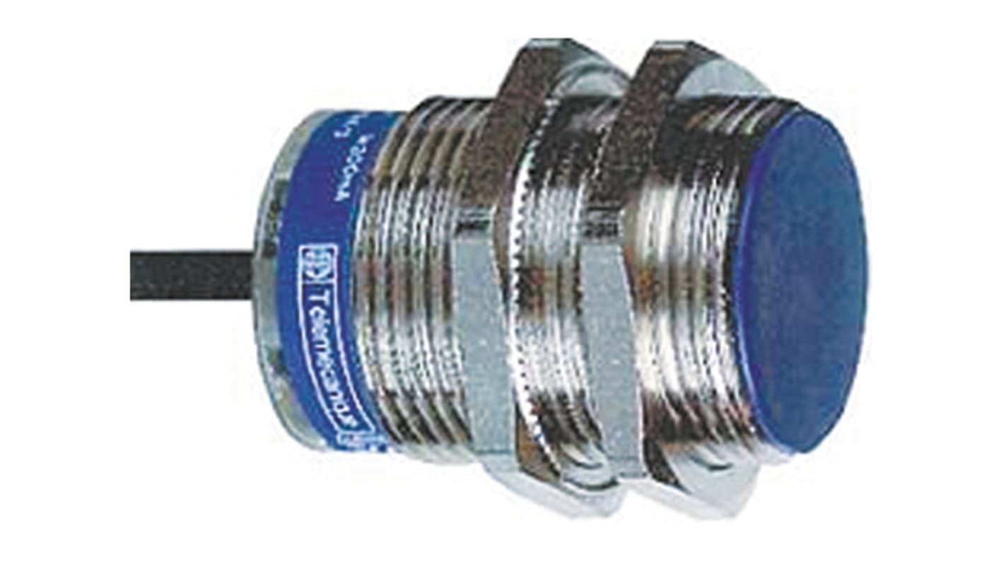 Sensore di prossimità cilindrico NPN Telemecanique Sensors XS530B1NBL2, M30, rilevamento 10 mm, IP67, alimentazione 12-48 V c.c.