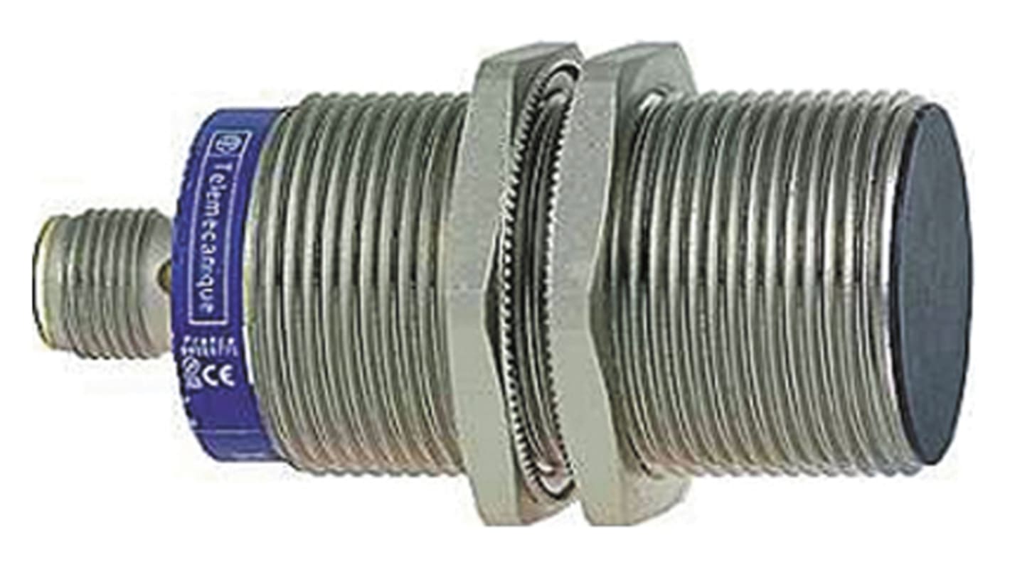 Sensore di prossimità cilindrico PNP Telemecanique Sensors XS530B1PBM12, M30, rilevamento 10 mm, IP67, alimentazione 12-48 V c.c.