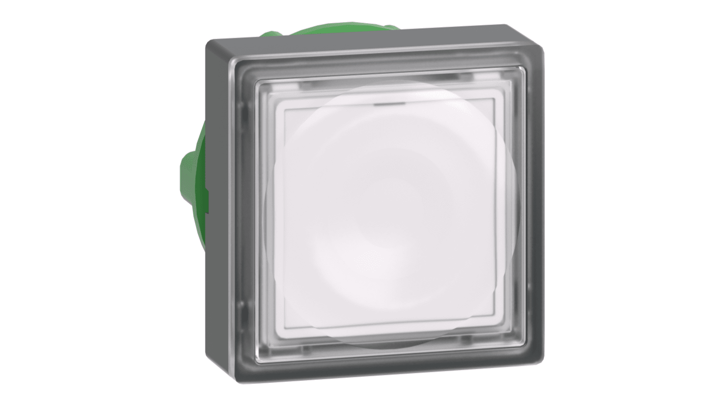 Attuatore pulsante instabile Schneider Electric ZB5CW313, testa quadrata, diametro foro 22 mm, colore bianco, IP66.