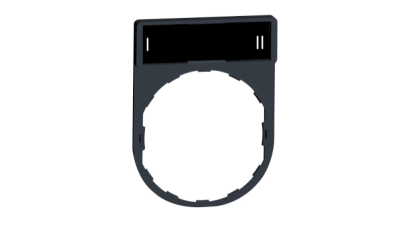 Portaetichette metallico Schneider Electric ZBY2179 per Pulsanti XB4/XB5/XB7 - 30x40 mm, etichette 8x27 mm - Certificazioni UL, CSA, IEC, CE, JIS, NEMA.