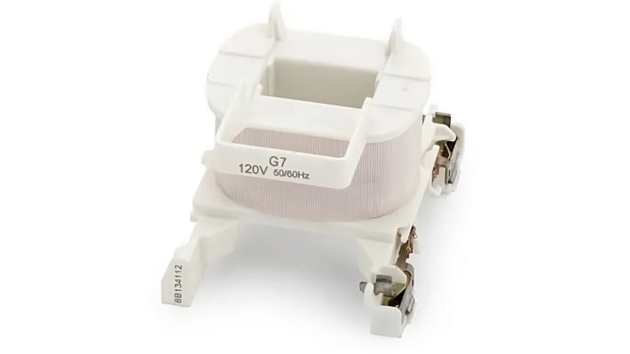 Bobina contattore Schneider Electric LXD1G7, compatibile con contattori LC1D09-LC1D38 e LC1DT20-LC1DT40.