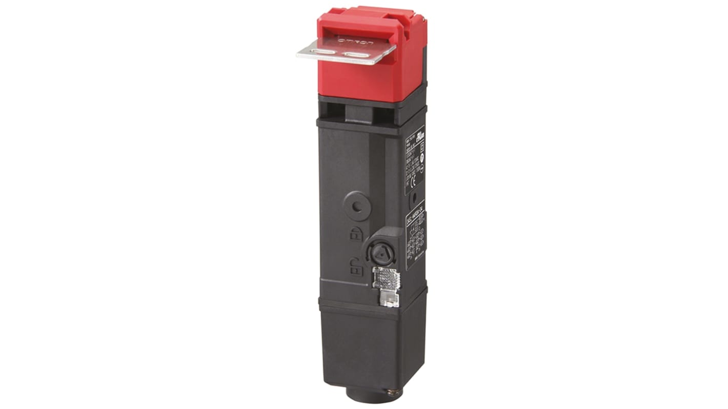 Interruttore di interblocco a solenoide Omron D4SL-N4QDG-D, 24 V cc, contatti di sicurezza 3NC, grado di protezione IP67.
