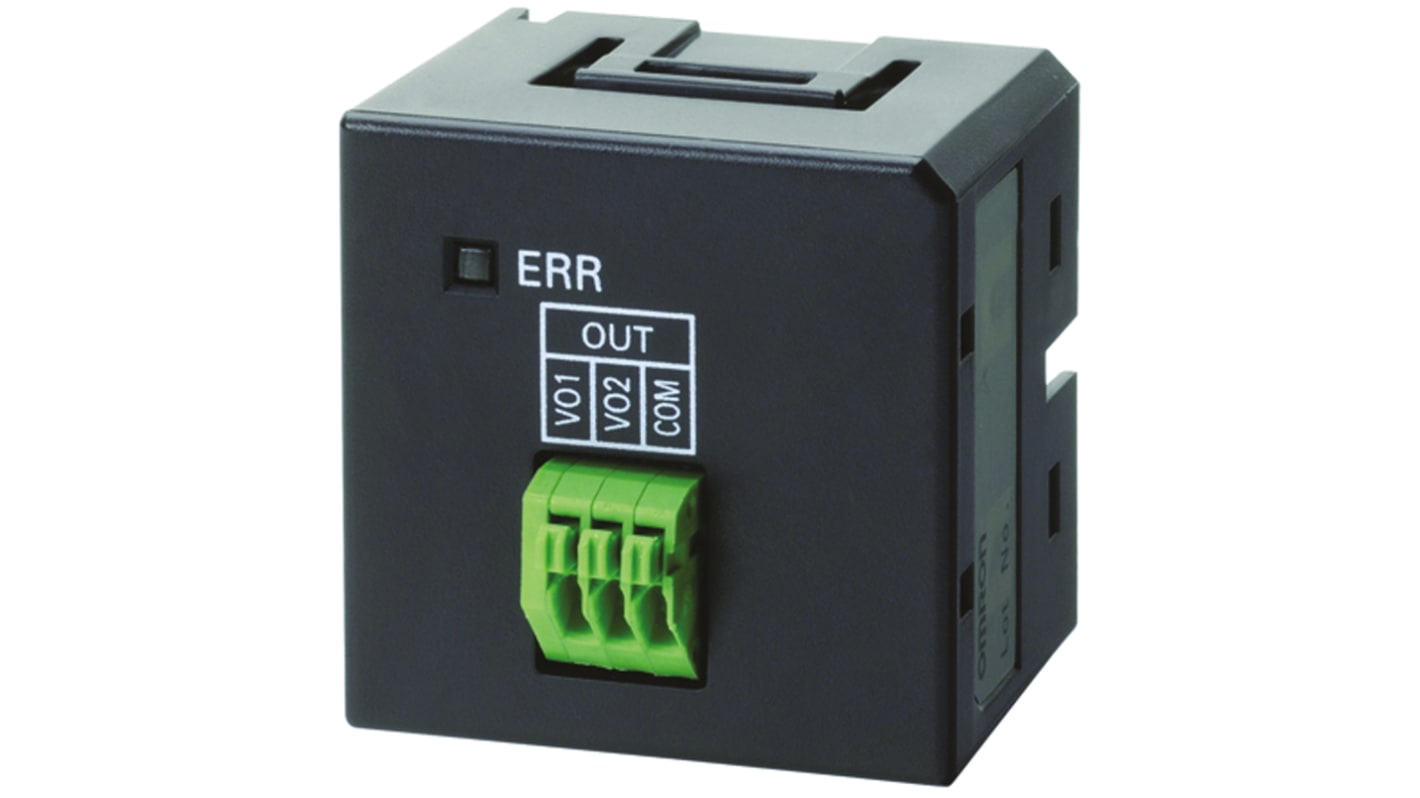 Modulo I/O Omron CP1W-DAB21V per PLC serie IB, configurabile, montaggio in slot 1 o 2, dimensioni 86 x 90 x 50 mm.