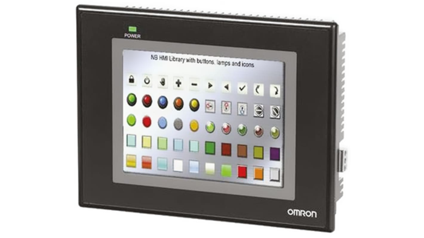 Omron NB5Q-TW00B, display HMI touchscreen 5,6" con risoluzione 320 x 234 pixel, grado di protezione IP65.