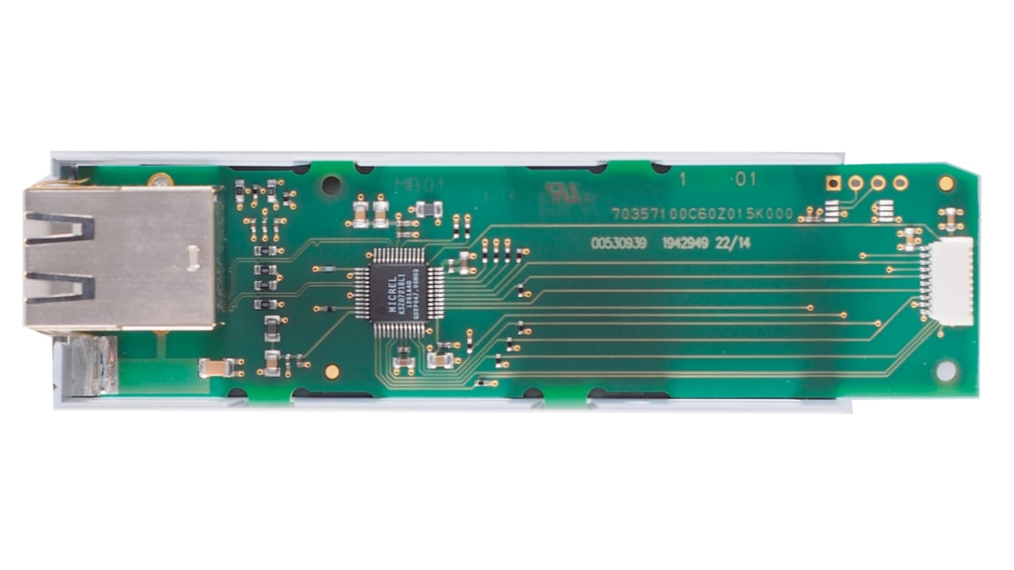 Modulo di controllo temperatura Jumo 703571/0001 DICON Touch, due canali, display TFT a colori, interfacce Modbus ed Ethernet.