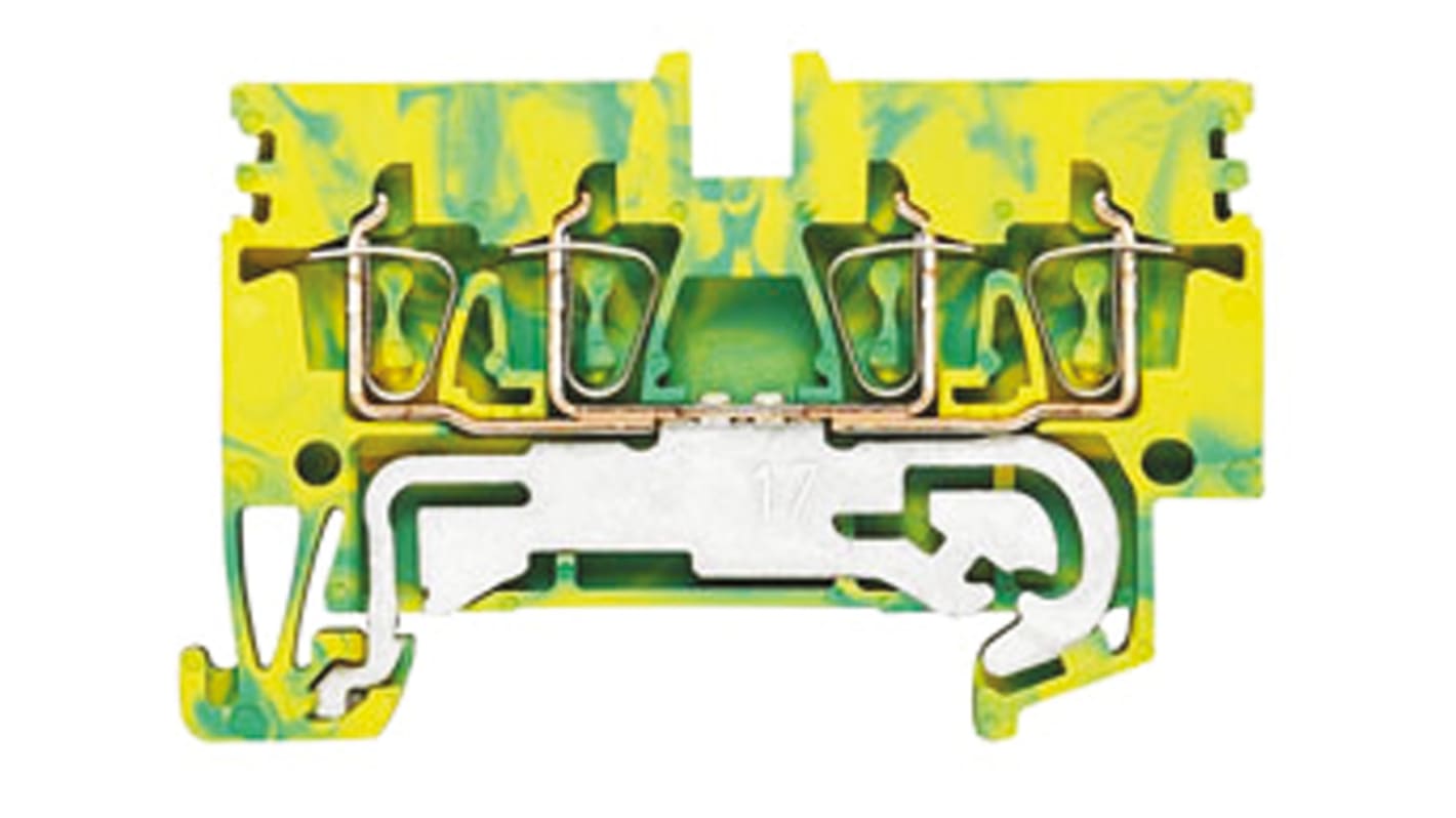 Terminali PE Weidmüller 1933780000: Tecnologia a molla autobloccante per connessioni sicure. Adatto a tutti i comuni connettori di conduzione.