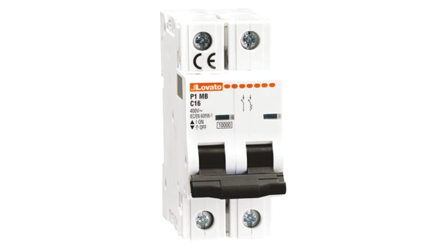 Interruttore magnetotermico Lovato 1P+N Tipo C, 10A, montaggio su guida DIN, dimensioni 36x86.5x80 mm, tensione 230/400 V.