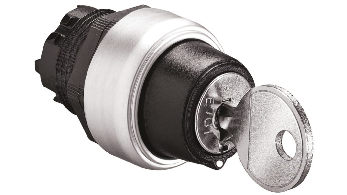 Testa selettore Lovato LPCS340, serie Platinum, 2 posizioni, diametro foro 22mm, protezione IP66/IP67, attivazione a molla.