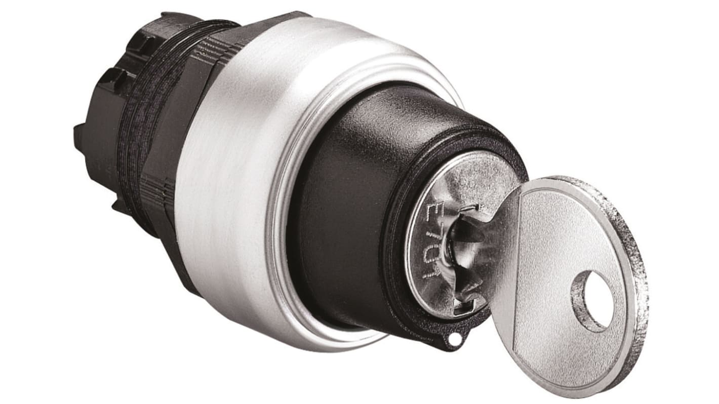 Testa selettore Lovato LPCS370, 3 posizioni, diametro foro 22mm, grado di protezione IP66, montaggio a scatto.