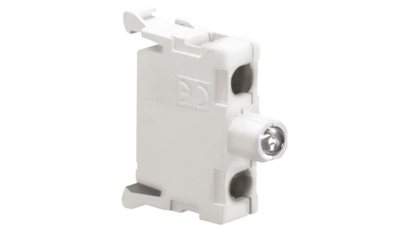 Blocco contatti luminoso LED blu Lovato LPXLPBB6, 22 mm, tensione 12-30 V, compatibile con serie Platinum. Terminali a vite inclusi.