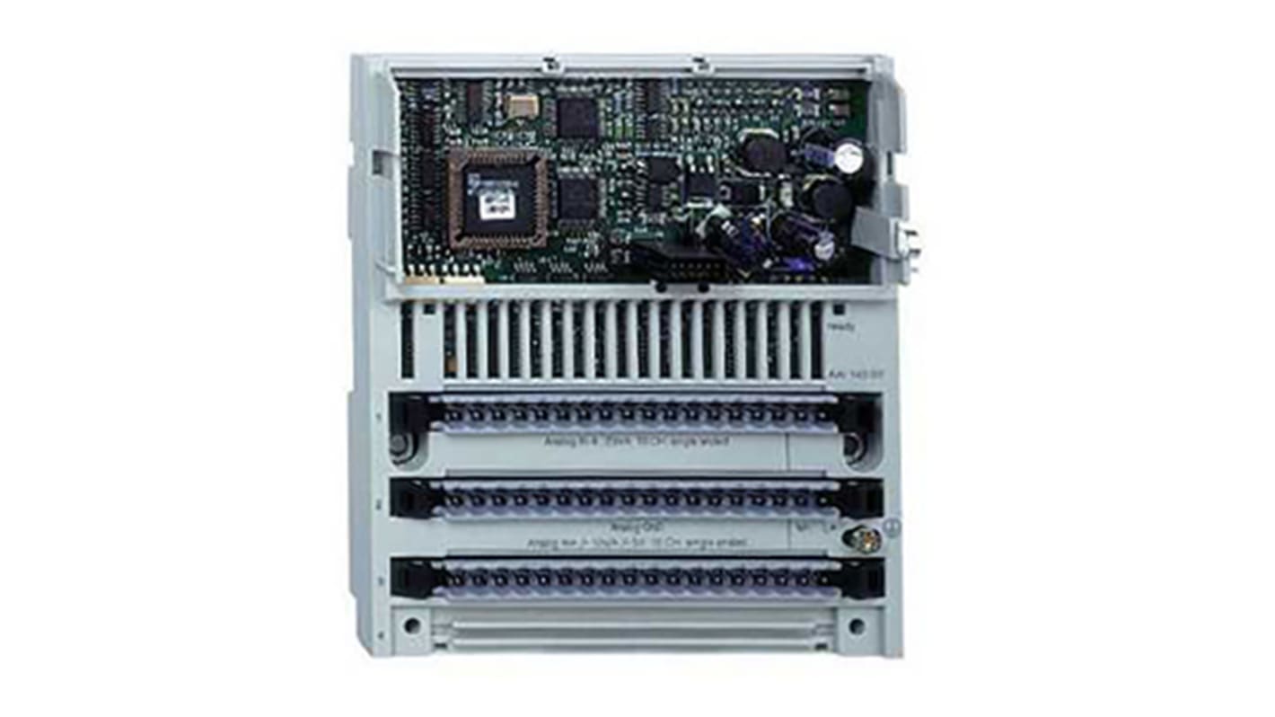 Modulo I/O PLC Schneider Electric 170AAI03000, 8 ingressi analogici, dimensioni 125 x 141,5 x 47,5 mm, compatibile Ethernet.