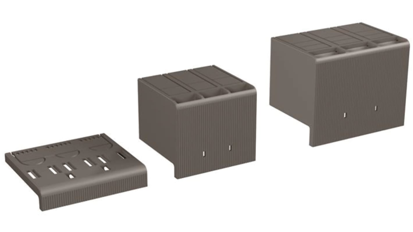 Coperchio ABB XT1 per interruttori Tmax, 2 pezzi, montaggio su guida DIN, dimensioni 45x70 mm, migliora isolamento e protezione.