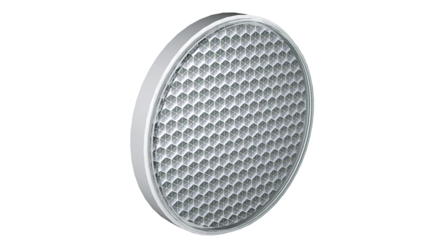 Riflettore Banner BRT-42D per sensore SMB50RFA, rotondo, diametro 42 mm, spessore 9,5 mm, montaggio a perno, max +50°C.