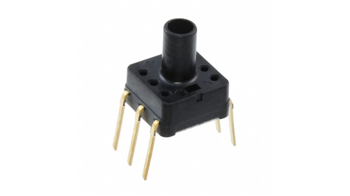 Sensore di pressione relativa amplificato Panasonic ADP5161, uscita analogica 4,5 V, montaggio PCB, dimensioni 7,2 x 7,2 mm.