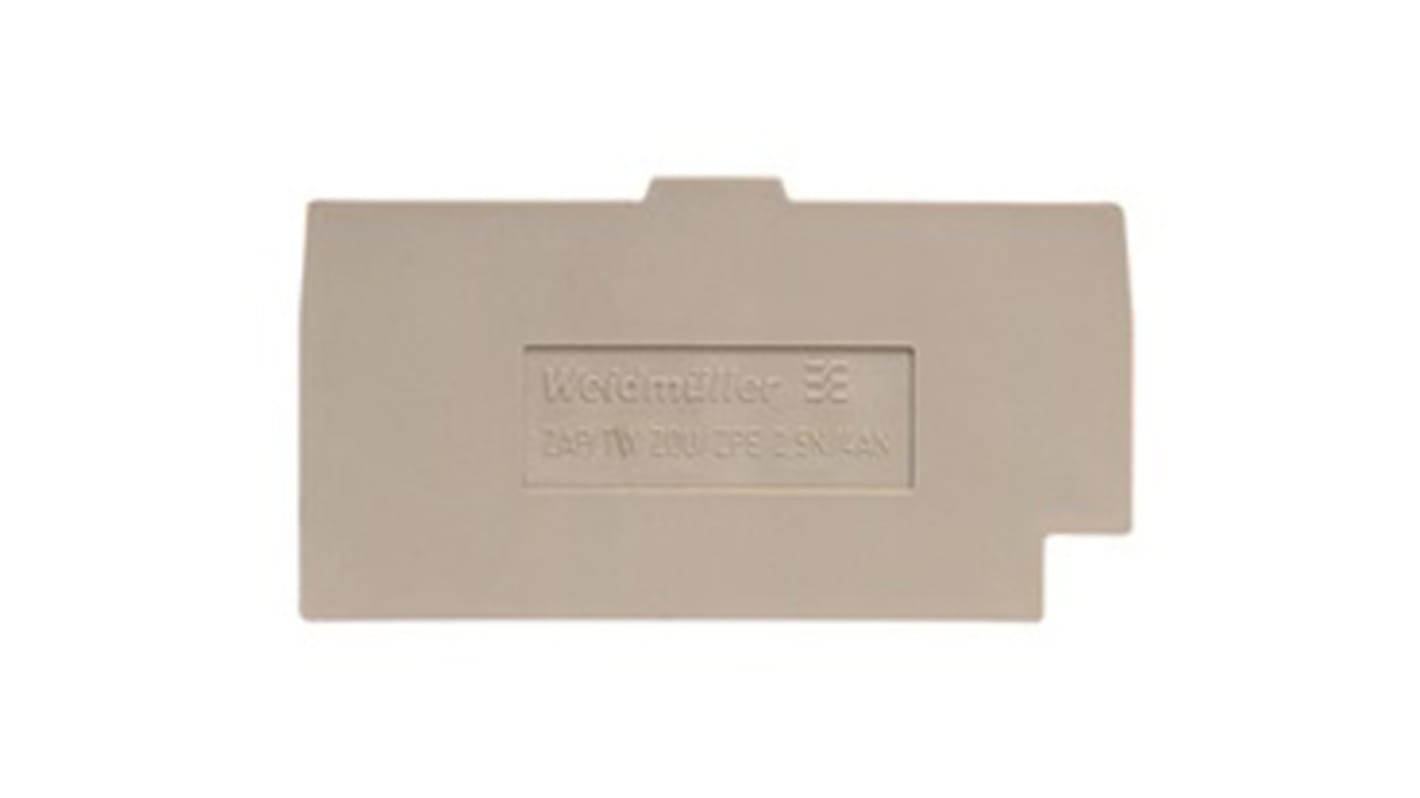 Piastre terminali Weidmüller 1933810000 serie Z in Wemid beige scuro per terminali modulari - Resistente alle alte temperature, montaggio diretto - Conformità RoHS.