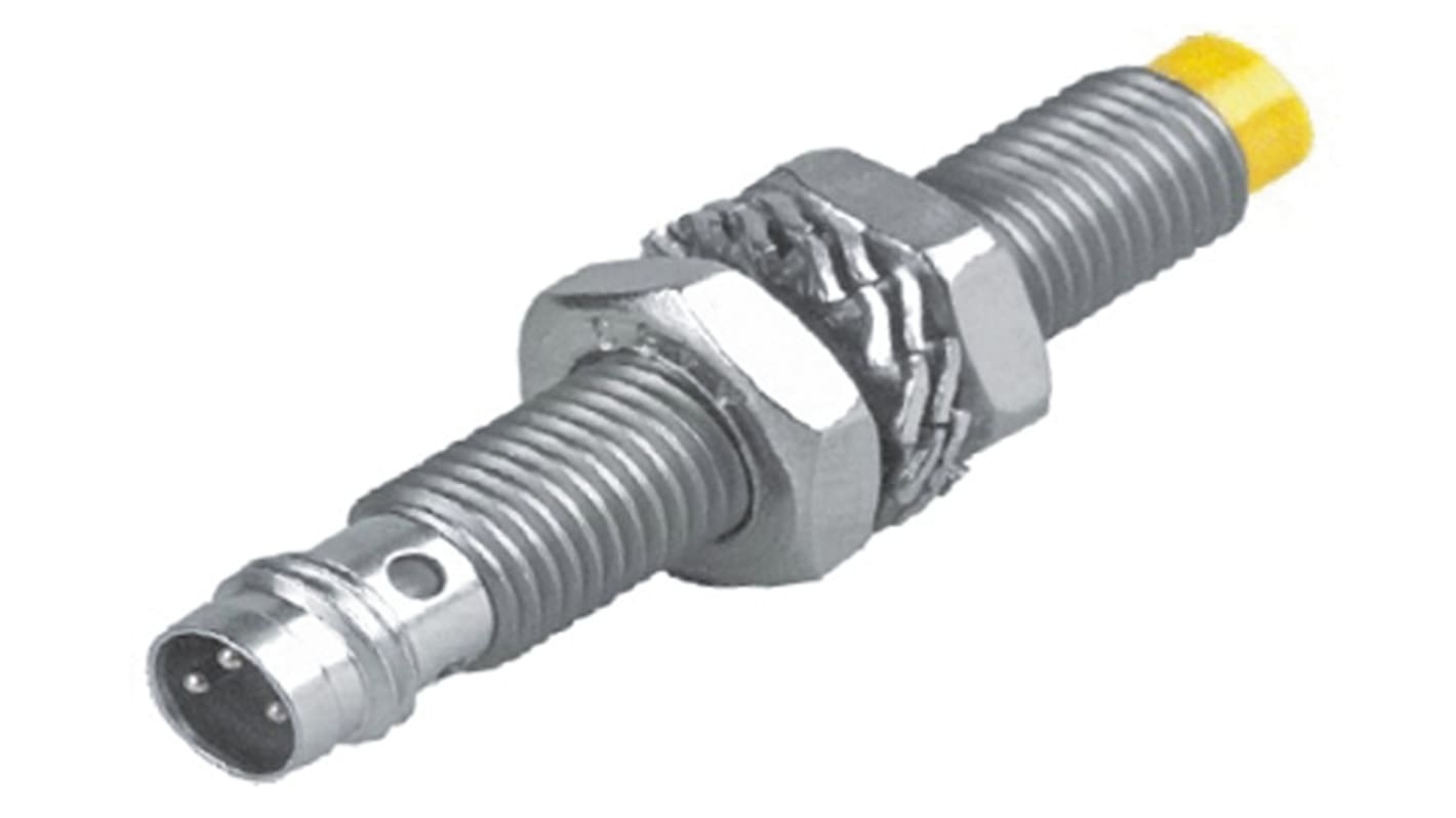 Sensore di prossimità cilindrico NPN M8 Turck Ni3-EG08-AN6X-V1131, rilevamento a 3 mm, custodia in acciaio inox, IP67.