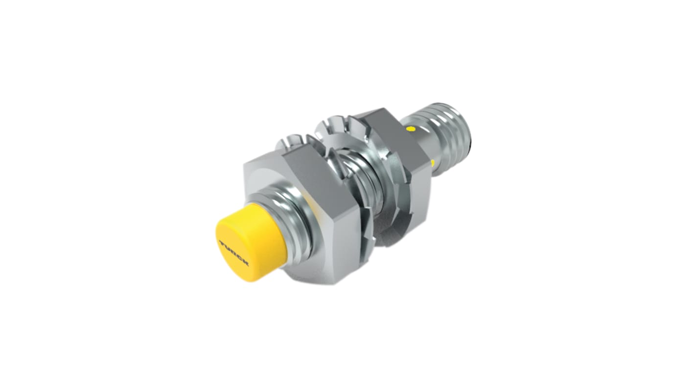 Sensore di prossimità cilindrico PNP M8 Turck Ni3-EG08K-RP6X-V1131, rilevamento 3 mm, IP67, montaggio non a filo.