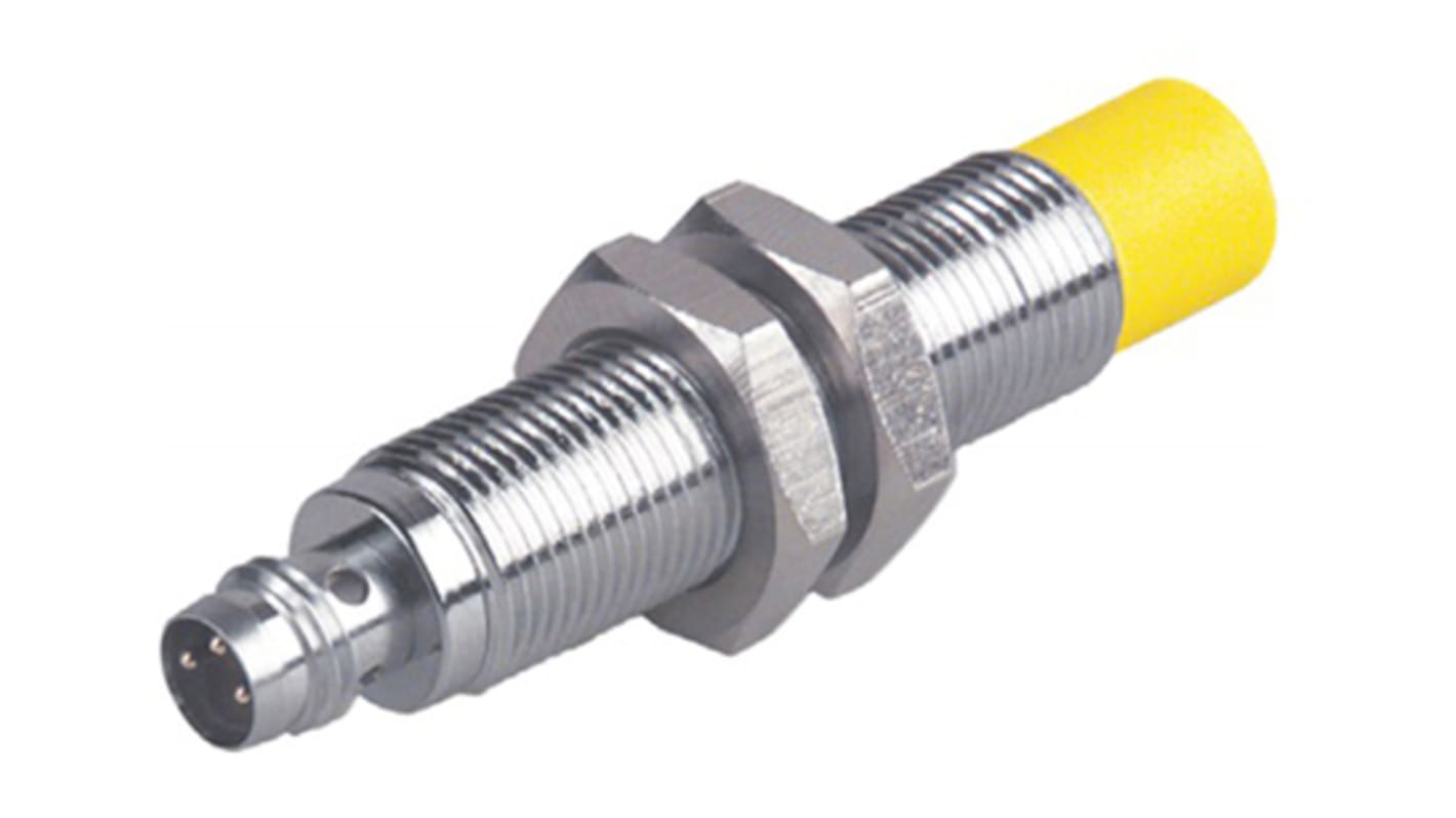 Sensore di prossimità cilindrico PNP M12 Turck Ni5-G12-AP6X-V1131, rilevamento a 5 mm, IP67, alimentazione 10-30 V c.c.