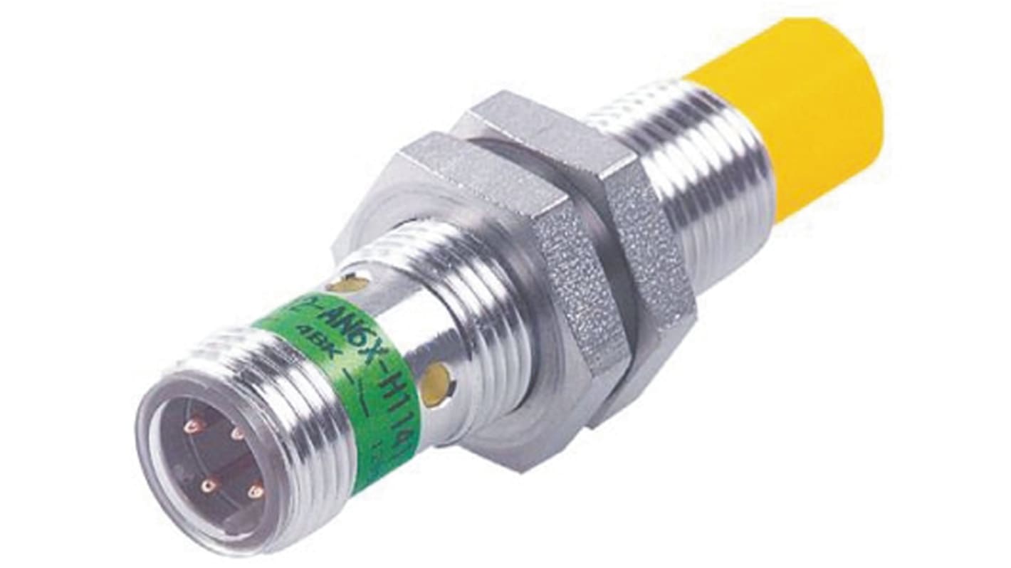 Sensore di prossimità cilindrico PNP Turck Ni8U-M12-AP6X-H1141, gamma di rilevamento 8 mm, grado di protezione IP68.
