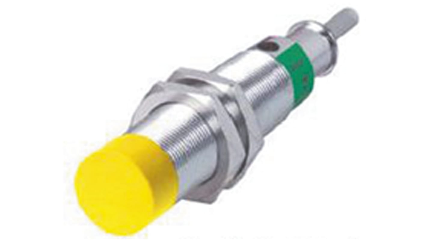 Sensore di prossimità cilindrico NPN Turck NI10-M18-AN5X/CS11591, dimensione M18, rilevamento 10 mm, IP67, montaggio non a filo.