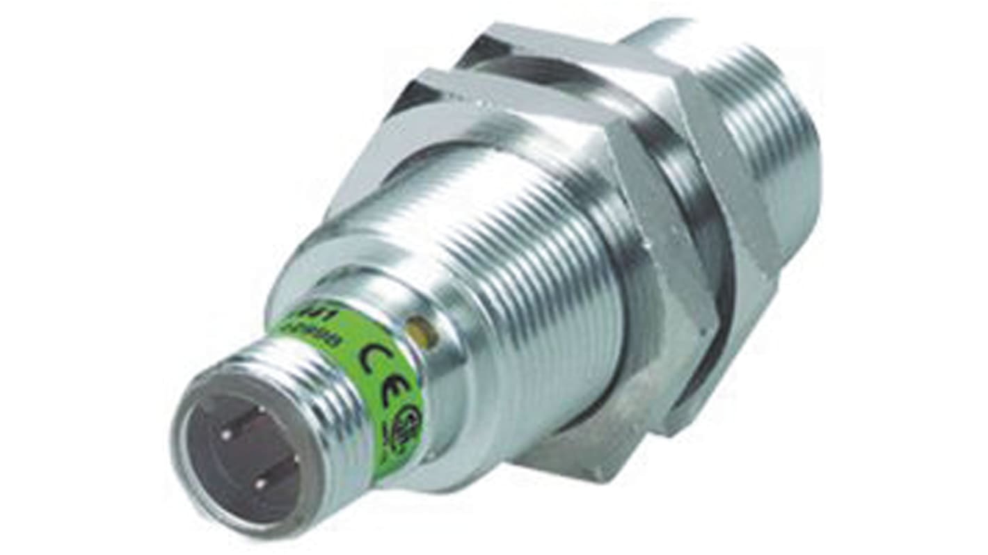 Sensore di prossimità Turck NI15U-EM18-AP6X-H1141, cilindrico PNP M18, rilevamento 15 mm, IP67, acciaio inox, montaggio non a filo.