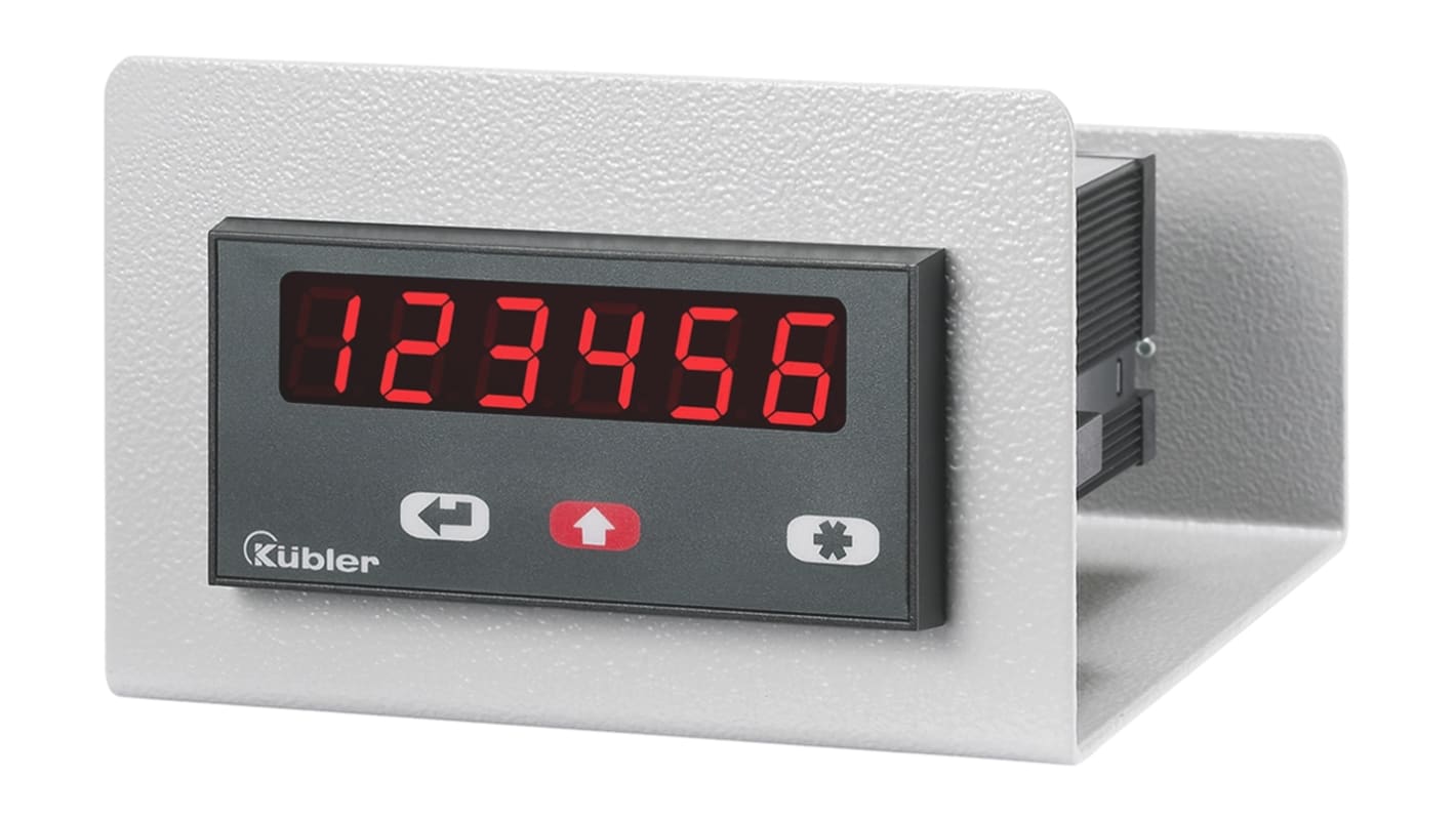 Telaio di montaggio Kübler G.300.005 per Tachimetro a LED serie 574, per forature 92 x 45 mm, montaggio su guida DIN.