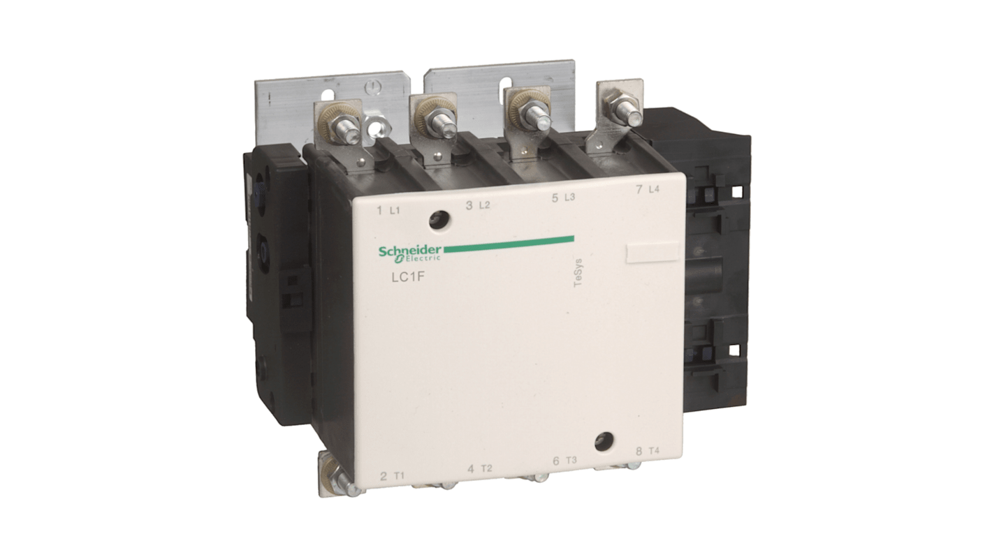 Contattore Schneider Electric LC1F2654U7, 4 poli, 350 A, 240 V c.a., dimensioni 244.5 x 203 x 213 mm, serie TeSys F.