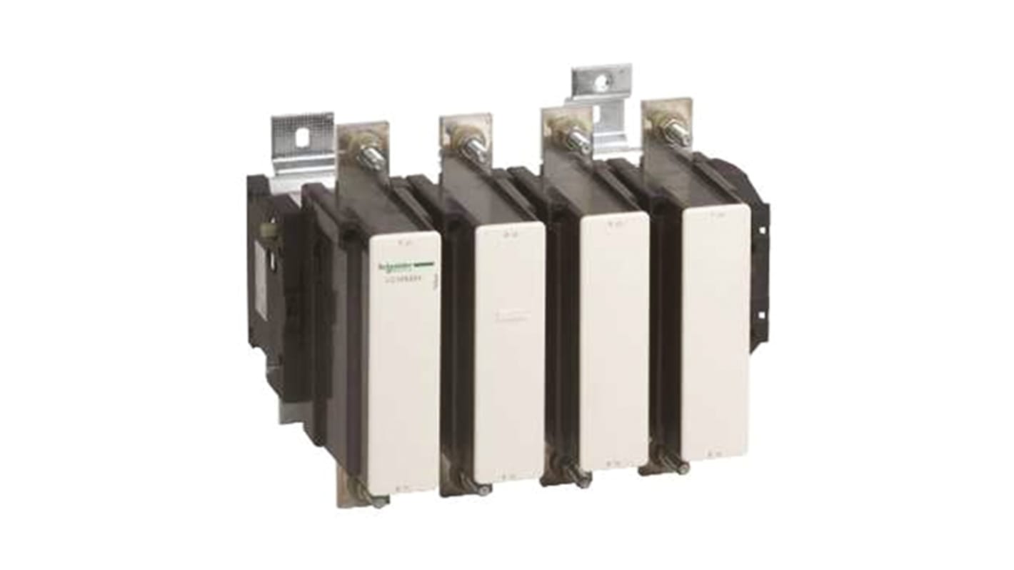 Contattore Schneider Electric LC1F6304P7, 4 poli, 1000 A, bobina 230 V c.a., dimensioni 389x255x304 mm, per controllo motori.