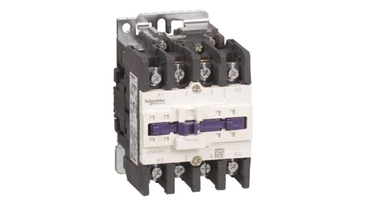 Contattore Schneider Electric LC1D80004N5, 4 poli, 80 A, 415 V c.a., dimensioni 127x96x125 mm, progettato per avviamento motori.