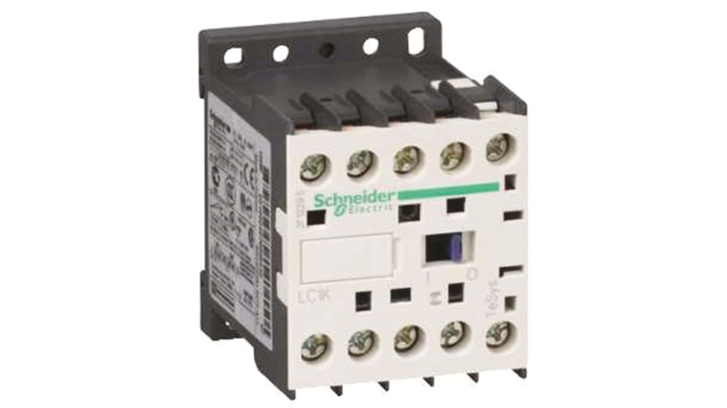 Contattore Schneider Electric LC1K1610F72, 3 poli, 3 contatti NO, 16 A, 110 V c.a., profondità 57 mm, per motori.