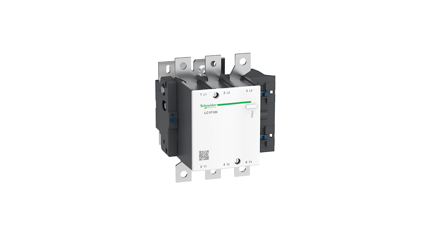 Contattore Schneider Electric LC1F185N7, 3 poli, 185 A, 415 V c.a., dimensioni 174x168.5x181 mm, serie TeSys F.