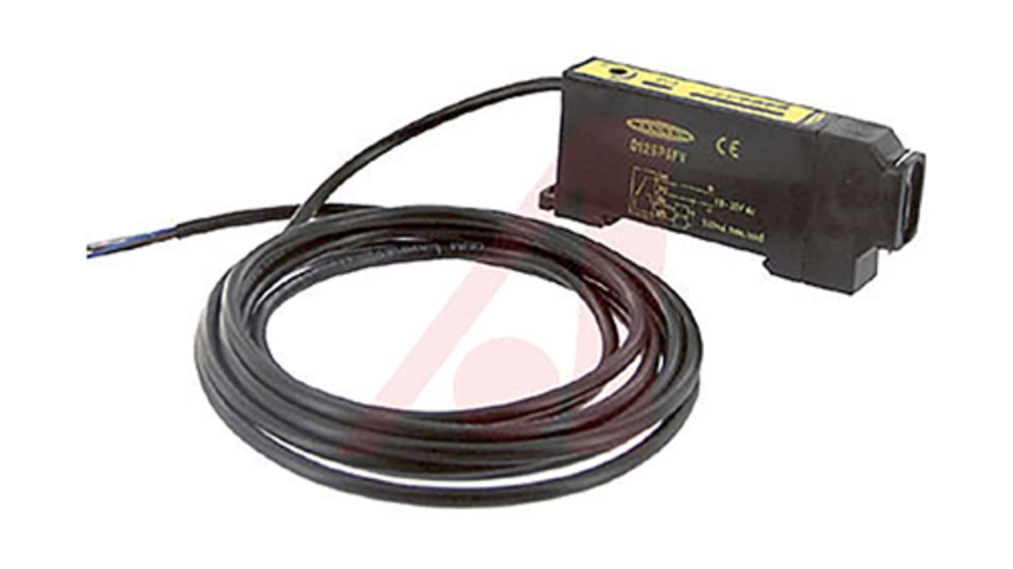 Sensore PNP a fibre ottiche Banner D12SP6FV, vetro, 10-30 V c.c., dimensioni 70 x 12 x 35,5 mm, grado di protezione IP11.