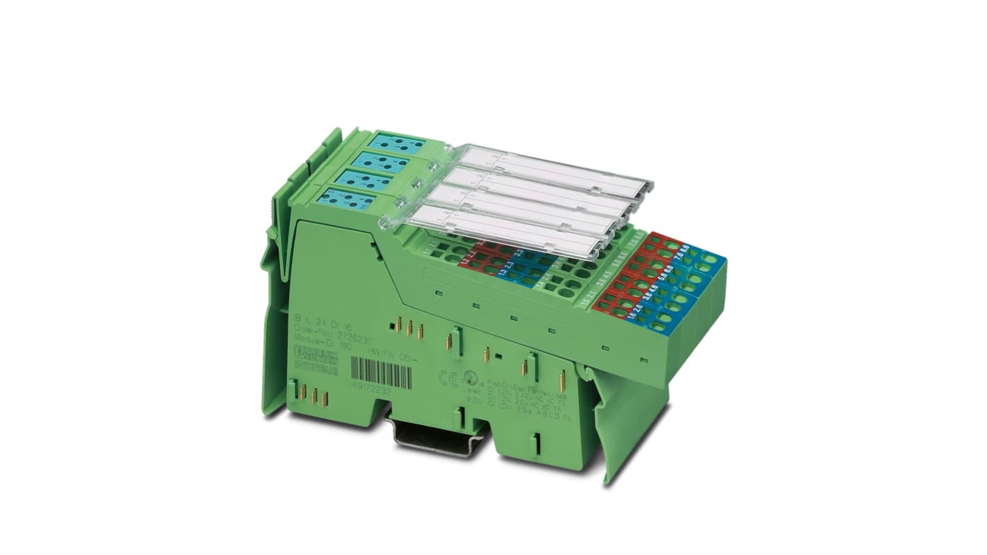 Modulo I/O digitale Phoenix Contact 2862958, 16 ingressi, 24 V c.c., dimensioni 140,5 x 48,8 x 71,5 mm, grado di protezione IP20.