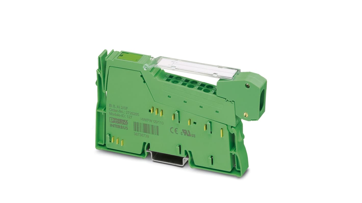 Phoenix Contact 2701157, modulo I/O PLC IB IL RS 232-PAC, ingressi analogici 0-20 mA, dimensioni 119,8 x 12,2 x 71,5 mm.