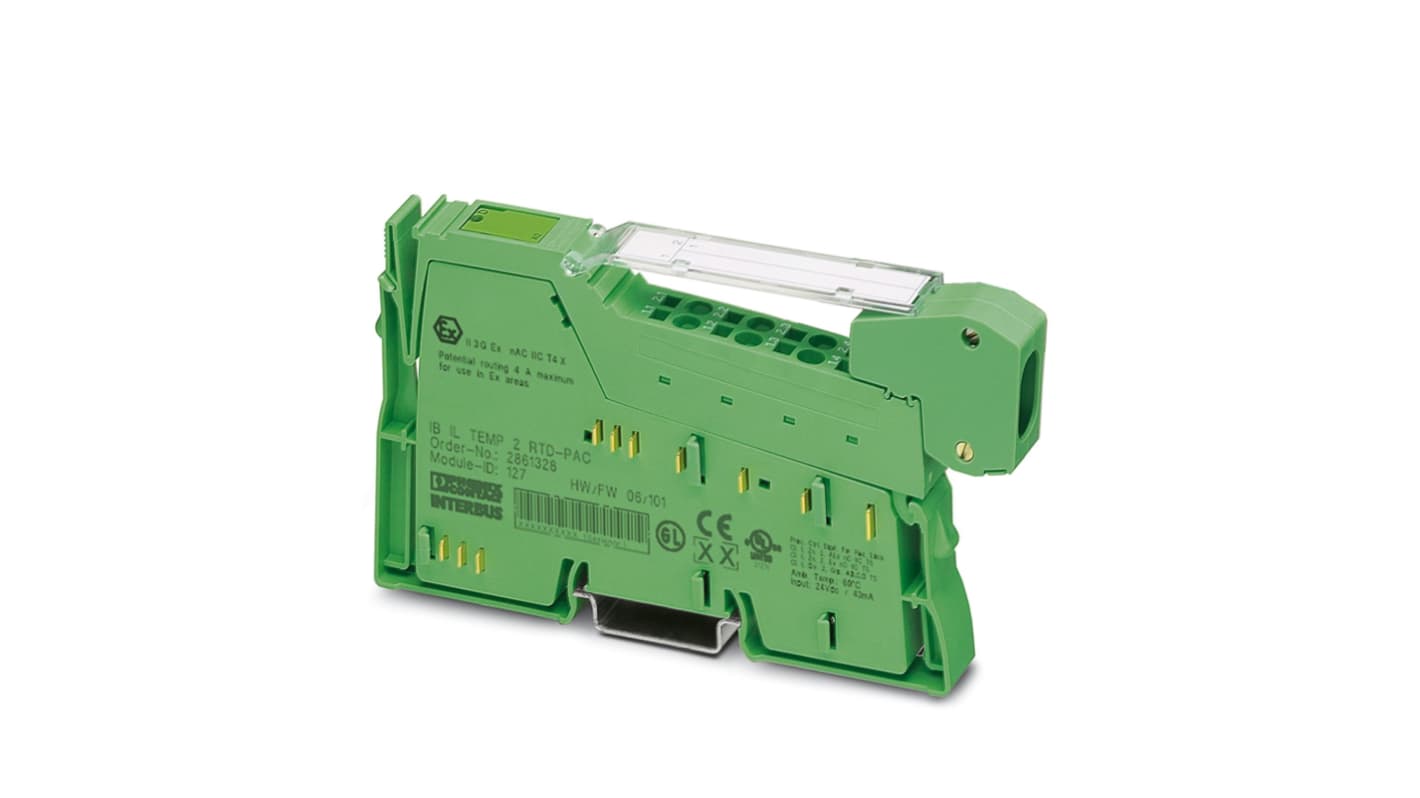 Modulo I/O Phoenix Contact 2701217, IB IL 24 DO2-2A-2MBD-PAC, per condizioni estreme, 2 ingressi analogici, -40/+70 °C.