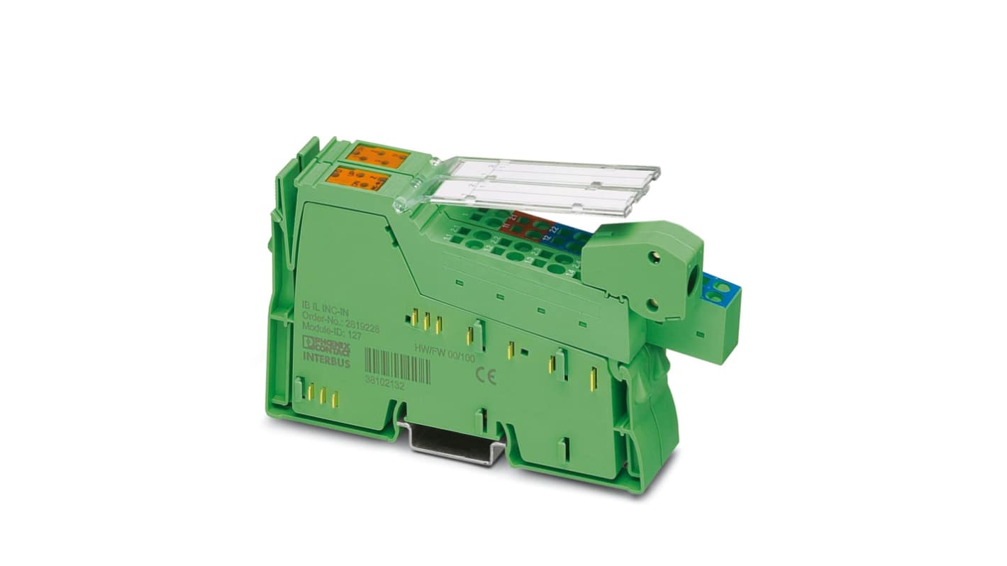 Modulo I/O PLC Phoenix Contact 2819765 per encoder di posizione, 1 ingresso incrementale, 3 ingressi digitali, dimensioni 140.5 x 24.4 x 71.5 mm.