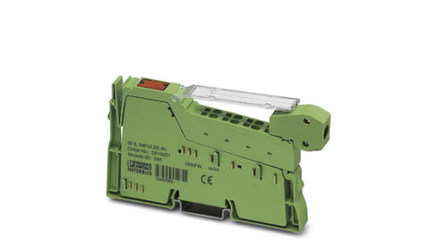 Modulo I/O PLC Phoenix Contact serie G4 per encoder di posizione con accessori e connettore, dimensioni 135 x 12.2 x 71.5 mm.