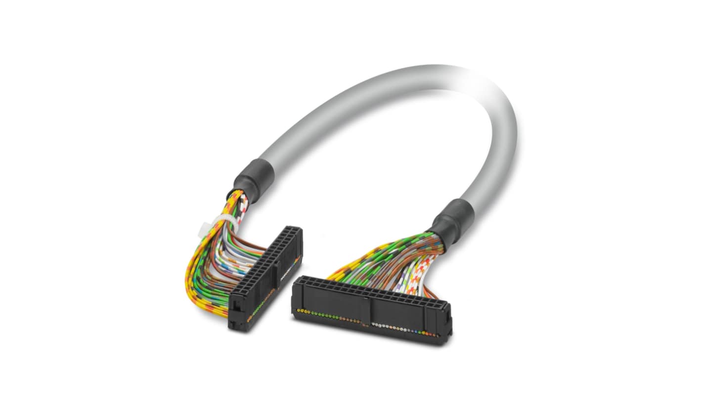 Cavo rotondo Phoenix Contact 2288998, serie FLK 40/EZ-DR, lunghezza 1 m, non schermato, con connettori IDC/FLK a 40 posizioni.