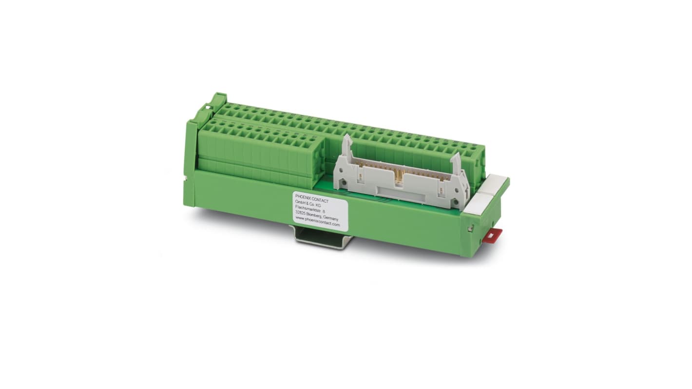 Modulo Varioface Phoenix Contact 2959544, 40 posizioni, montaggio su guida DIN, dimensioni 45 x 45 x 167 mm, collegamento a vite.